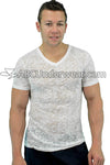 Mens Burnout V Neck T-Shirt - BLOWOUT SALE!