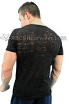 Mens Burnout V Neck T-Shirt - Closeout-NDS Wear-ABC Underwear