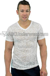 Mens Burnout V Neck T-Shirt - Closeout-NDS Wear-ABC Underwear