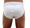 Mens Classic Flat Front String Bikini Brief Underwear - White - Closeout-NDS Wear-ABC Underwear