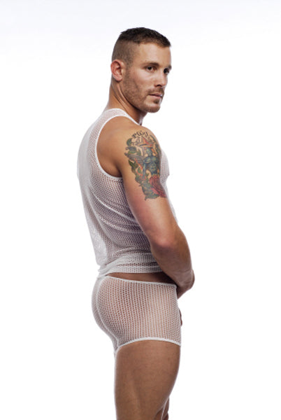 Mens Euro Mesh Squarecut Boxer -Closeout