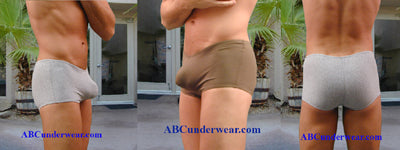 Men's Grey Pouch Shorts -Closeout-Male Power-ABC Underwear