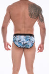 Men's High Slip Brief Underwear with Ocean Design - By NDS Wear-NDS Wear-ABC Underwear