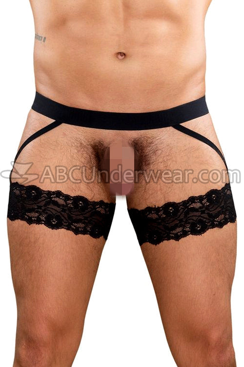 Mens Lace Garter Belt Underwear