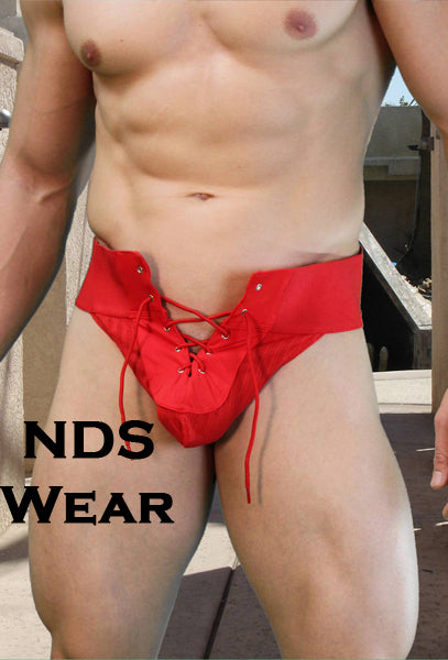 Mens Lace-up Jockstrap Odysseus Roman Tie Jock by NDS Wear - Blowout Sale