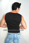 Mens Laceup Black Muscle Shirt - Closeout-NDS Wear-ABC Underwear