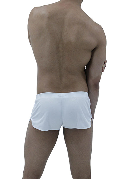 Mens White Boxer Briefs Polyester Underwear By NDS Wear - ABC