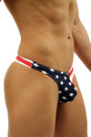 Men's Patriotic Thong Swimsuit featuring American Flag Stars and Stripes-NEPTIO-ABC Underwear