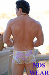 Mens Pink Floral Midcut Swimsuit - BLOWOUT SALE!