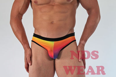Mens Rainbow Bikini Underwear/Swimwear-NDS Wear-ABC Underwear