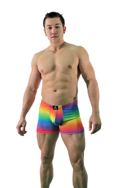 Mens Rainbow Square-Cut Trunk Short - BLOWOUT SALE!