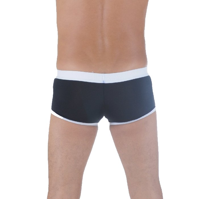 Mens Retro Runner Trunk Underwear - Black - BLOWOUT SALE!