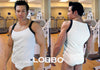 Mens Sexy Square Cut Contrast Tank Top -Closeout-LOBBO-ABC Underwear