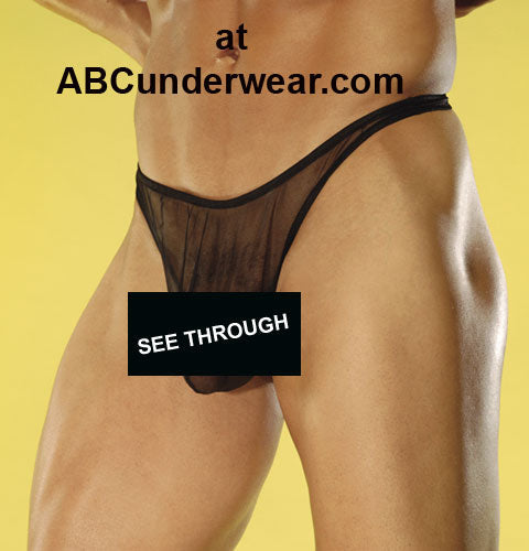 Men's Sheer Mesh Thong for the Modern Gentleman