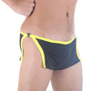 Men's Side Split Clip Easy-Off Mini Trunk Black-Yellow-NEPTIO-ABC Underwear