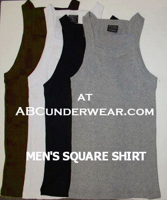 Men's Solid Square Cut Tank 2 Pack-USA Pride-ABC Underwear