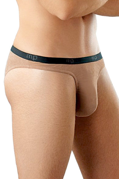 Mens Stretch Suede Bikini Brief Underwear Clearance-Male Power-ABC Underwear