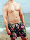 Mens Swim Shorts Hibiscus Island w/ Elastic Waist-Exist-ABC Underwear