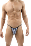 Men's Thong: Festivo Black Zebra Print G-string-NDS WEAR-ABC Underwear