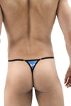 Men's Thong with Blue Camo Print-NDS WEAR-ABC Underwear