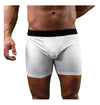 Mens White Boxer Briefs Polyester Underwear By NDS Wear - BLOWOUT SALE!