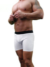 Mens White Boxer Briefs Polyester Underwear By NDS Wear - BLOWOUT SALE!