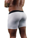 Mens White Boxer Briefs Polyester Underwear By NDS Wear - BLOWOUT SALE!