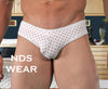 Men's White With Pink Dots Brief-NDS Wear-ABC Underwear