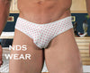 Men's White With Pink Dots Brief - BLOWOUT SALE!