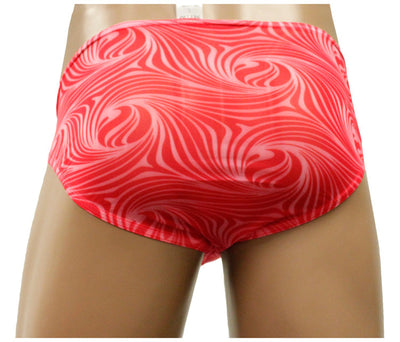 Men's Wild Red Stripes Sheer Bikini Brief - BLOWOUT SALE!