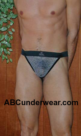 Metal Mesh Look Fabric Jock Strap