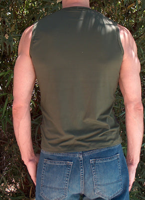 Metallic Foil Muscle Shirt- Clearance