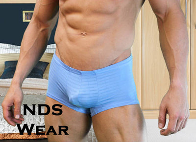 NDS Sheer Stripe Men's Blue Boxer Clearance-NDS Wear-ABC Underwear