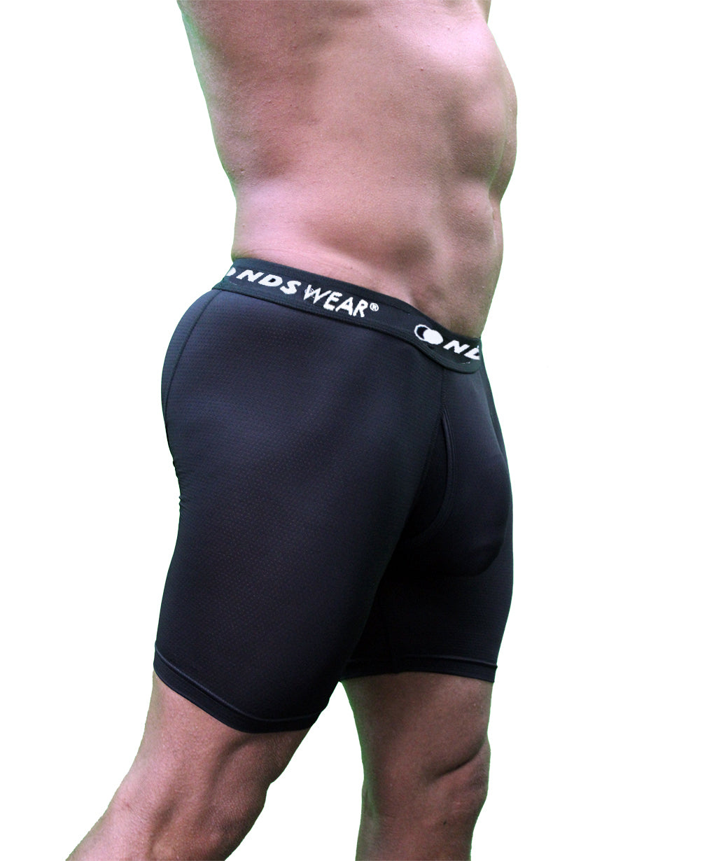 NDS Wear Boxer Brief for Men Sport Mesh Fly Front Underwear 2 Pack