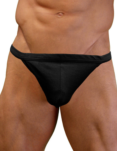 NDS Wear Men's Cotton Mesh G-String in Black - Limited Stock BLOWOUT SALE!