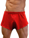 NDS Wear Mens Cotton Mesh Side Split Short Red - BLOWOUT SALE!