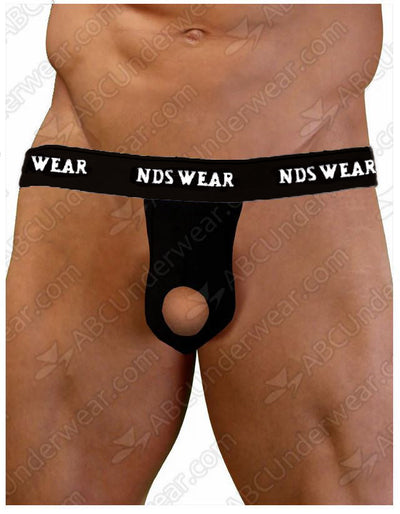 NDS Wear Open Suspensory Jock Strap Black - 2 PACK