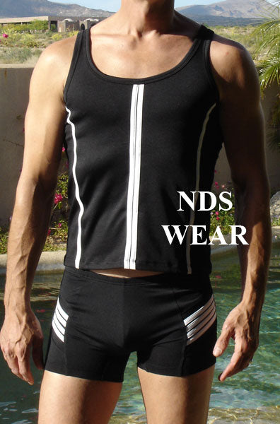 NDS Wear Stripe Short Black-White -Closeout-ABC Underwear-ABC Underwear