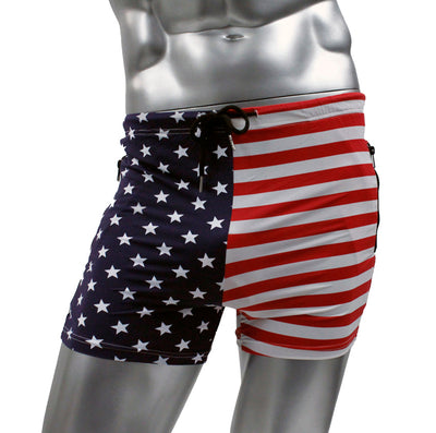 NEPTIO® Sexy Men's Workout Shorts Fitted Star and Stripes Or Solid Gym Running Short-NEPTIO-ABC Underwear