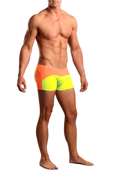 Neon Ray Trunk Short - Yellow/Orange - Closeout-Male Power-ABC Underwear