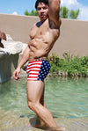 Neptio American Flag Mens Midcut Swimsuit-NEPTIO-ABC Underwear