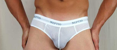 Neptio White Athletic Mesh Brief - BLOWOUT SALE!