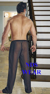 Net Lounge Pant, Sheer Men's Pants-NDS Wear-ABC Underwear