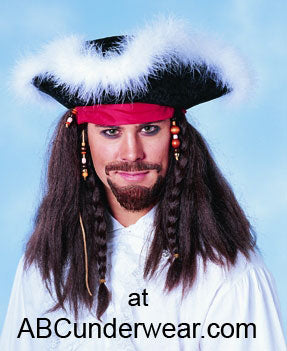 Patriot Hat with Marabou