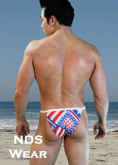 Patriotic Openside Bikini Swimsuit-NDS Wear-ABC Underwear
