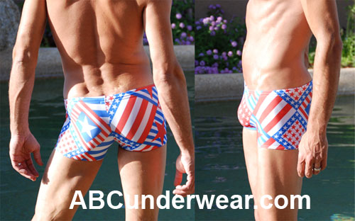Patriotic Pouch Men's Swimsuit