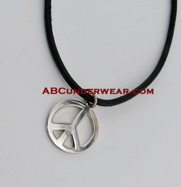 Peace Sign Adjustable Necklace
