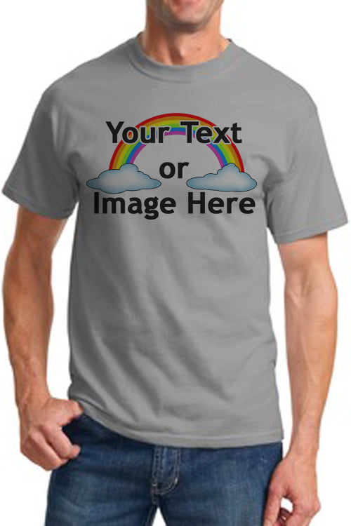 Personalized Custom Solid Gray T-Shirt
