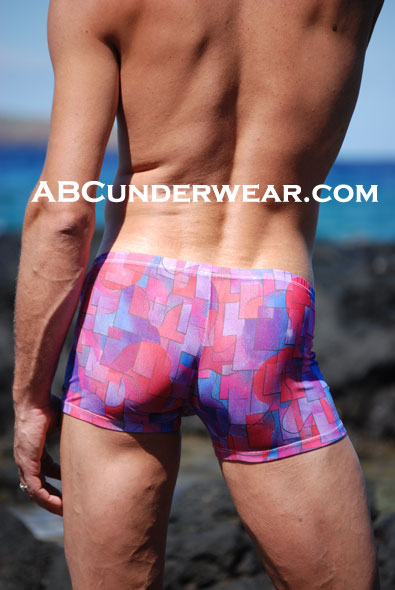 Pink Graphic Men's Net Pouch Short 3XL Clearance-ABCunderwear.com-ABC Underwear