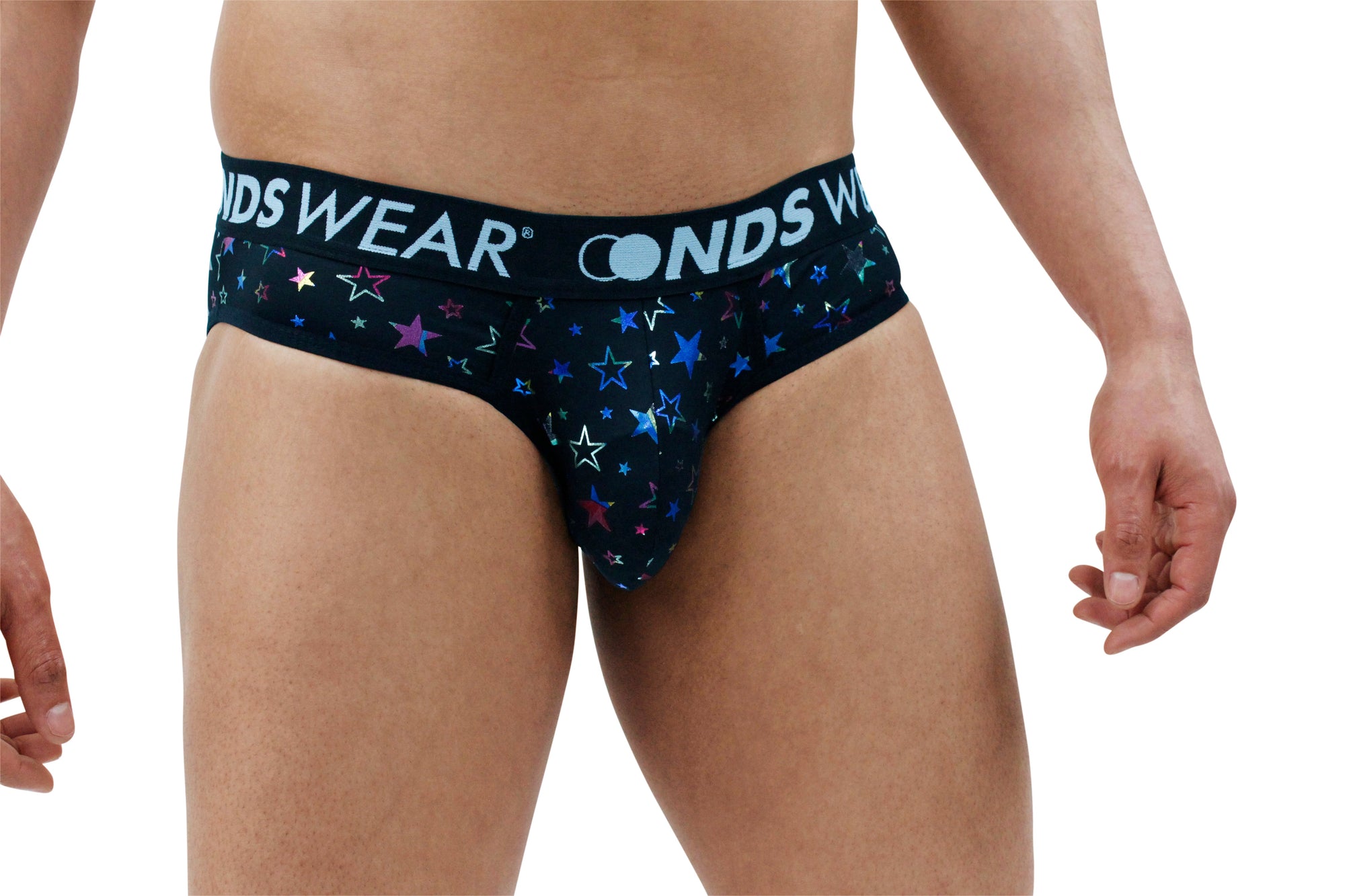 NEW NDS Wear Sparkly Night Mens Boxer Brief - Metallic Stars/Sparkles - ABC  Underwear